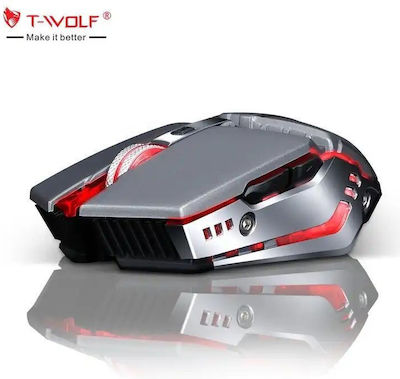 T-Wolf Q15 Drahtlos Gaming Gaming Maus Gray