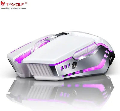 T-Wolf Q15 Drahtlos Gaming Gaming Maus Weiß