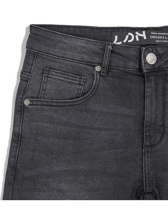 Men's Elastic Jeans Pants with Regular Fit Black