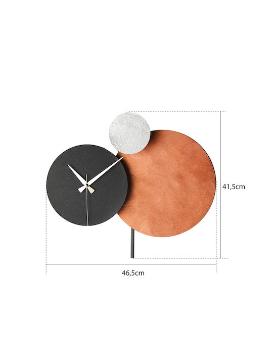 HomeMarkt Silent Wall Clock Metallic Copper Ø46.5cm