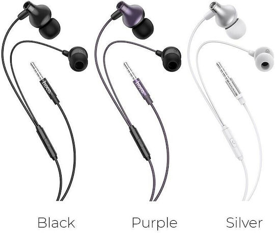 Hoco M74 Classic In-Ear Freihändig Kopfhörer mit Stecker 3.5mm Silber