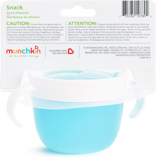 Munchkin Δοχείο Μπλε Snack από Πλαστικό για 12+ μηνών