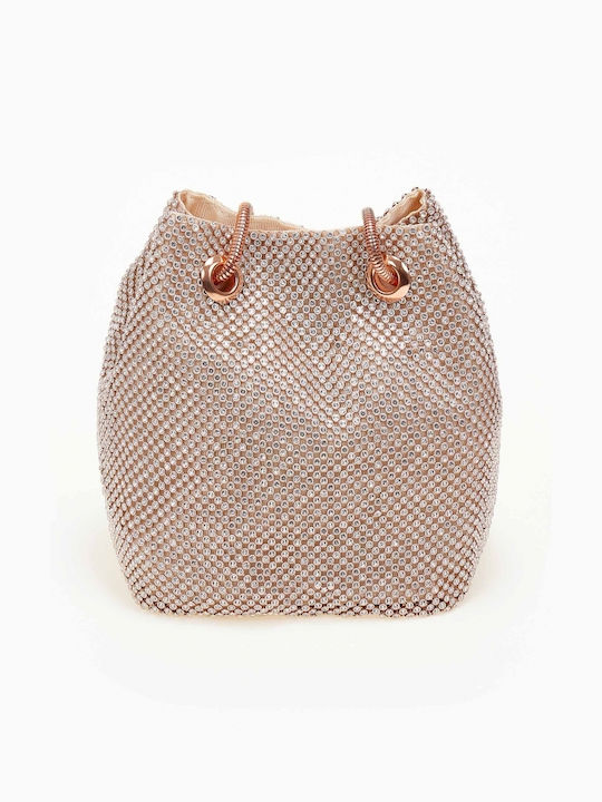 Women's Pouch Shoulder Pink Gold