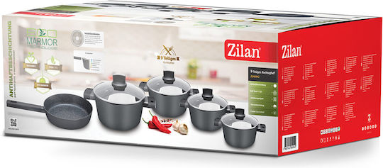 Zilan Cookware Set With Non-Stick Interior Coating 5 Pieces