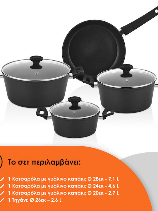 Zilan Cookware Set From Aluminum With Non-stick Coating 4pcs