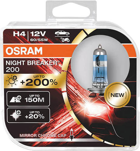 Auto Gs Lamps Car H4 Halogen White 12V 55W 2pcs