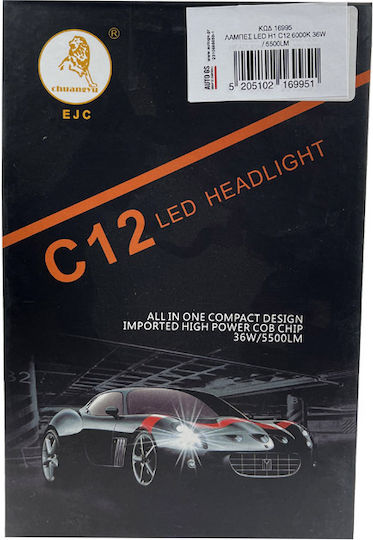 Auto Gs Lamps Car C12 H1 LED 6000K Cold White 12V 36W 2pcs