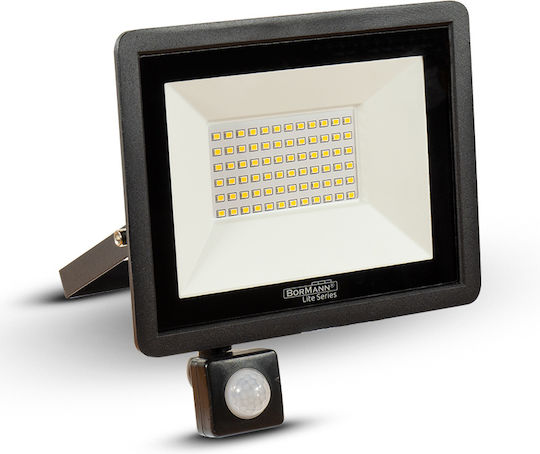 Bormann Blf1940 LED Floodlight 50W Natural White 4000K with Motion Sensor