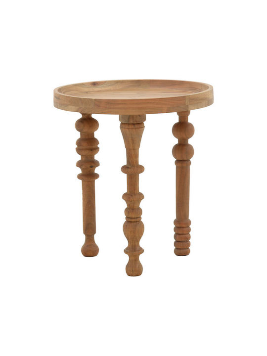 Round Coffee Table Kelly Σετ made of Solid Wood Acacia 2pcs