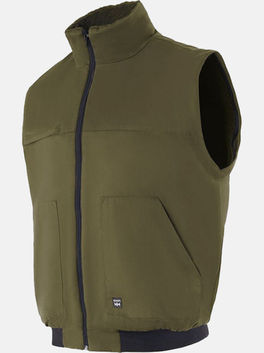 Axon Montreal Work Jacket with Fleece Lining Khaki