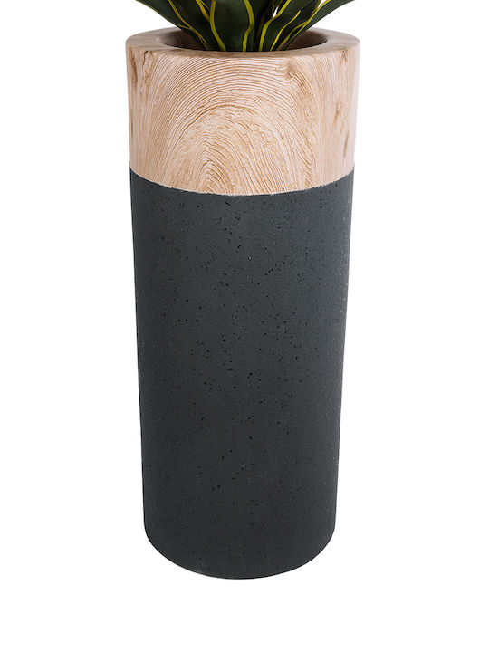 GloboStar Bellano Planter Polyester Brown with Stand 36x36x90cm.