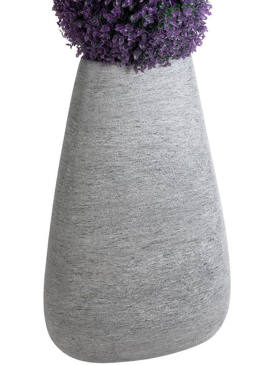 GloboStar Oxford Planter Polyester Gray with Stand 45x45x72cm.