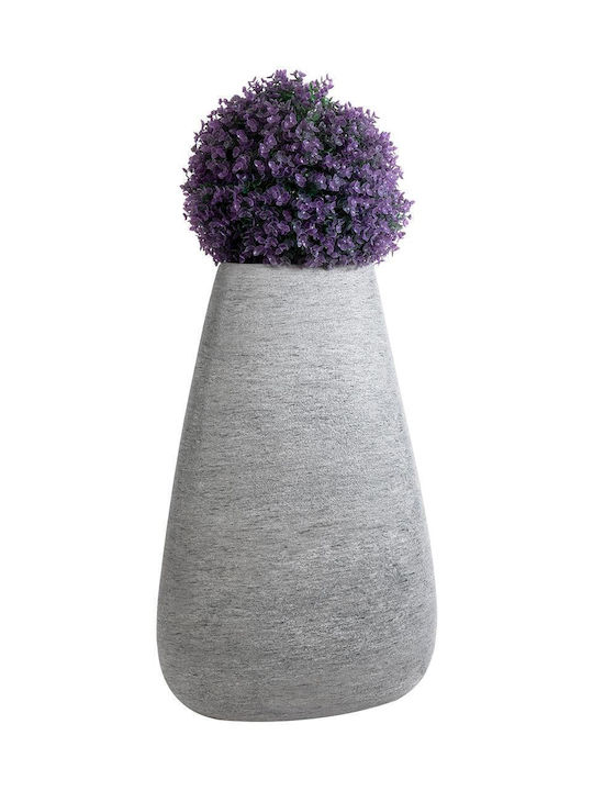 GloboStar Oxford Planter Polyester Gray with Stand 45x45x72cm.