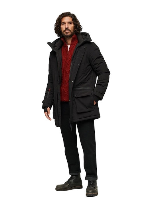 Winter Jacke Parka Wasserdicht Schwarz