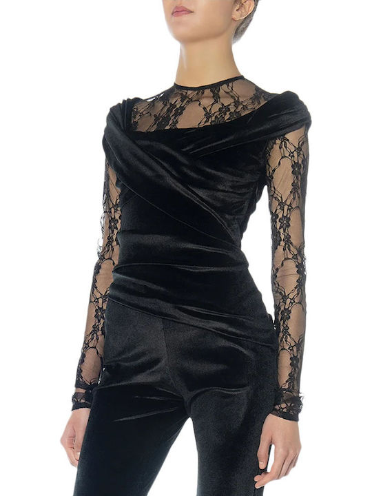 Damen Ärmellos Einteiler Anzug Black