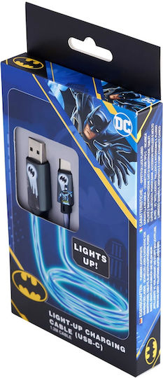 Lazerbuilt Batman USB 2.0 Cable USB-C Male to USB-A 10W White 1.2m