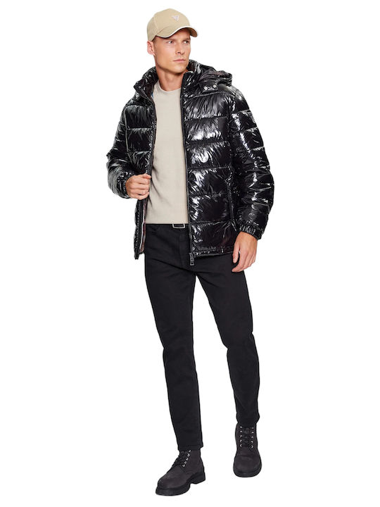 Winter Jacke Puffer Wasserdicht und Winddicht Schwarz