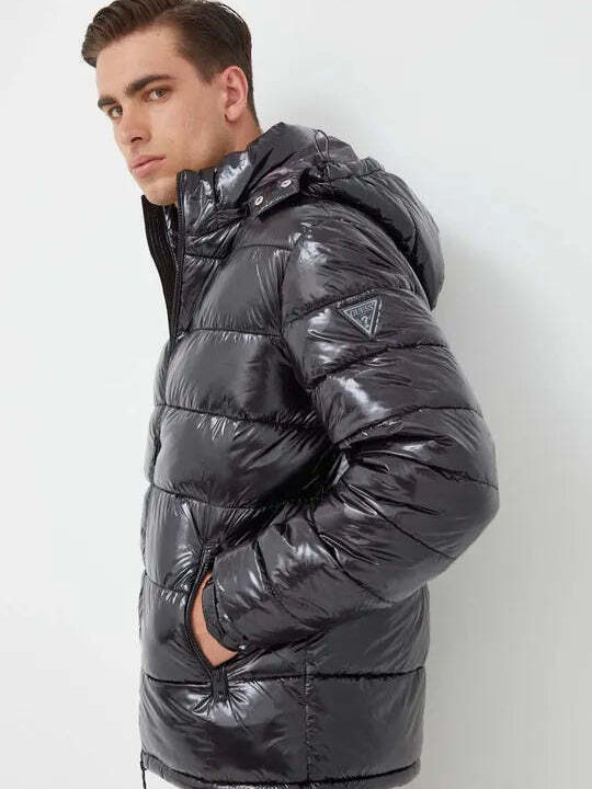 Winter Jacke Puffer Wasserdicht und Winddicht Schwarz