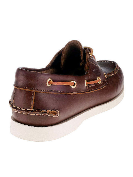 Δερμάτινα Ανδρικά Boat Shoes σε Καφέ Χρώμα