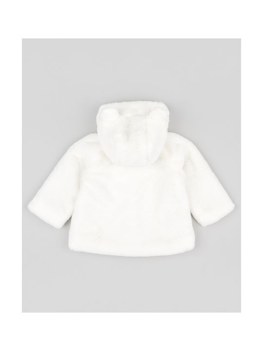 Losan Kids Fur Coat with Hood White