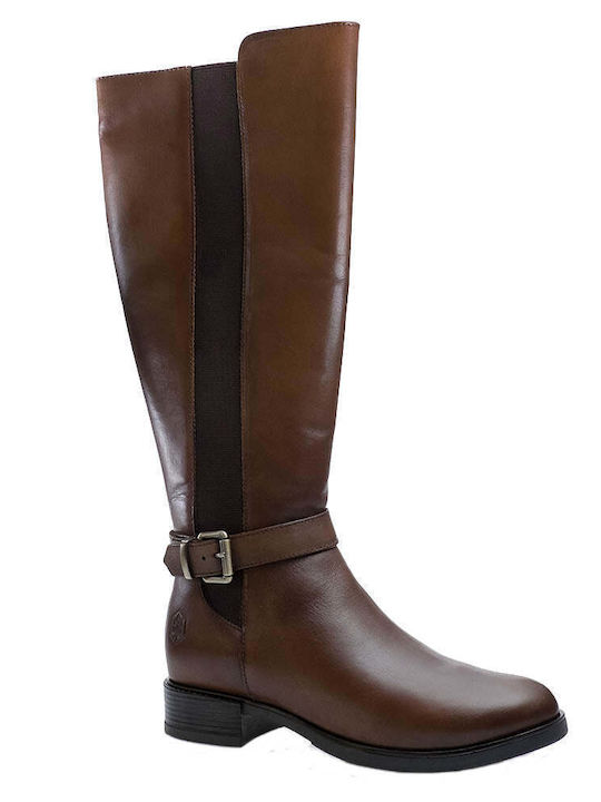 Lumberjack Leather Women's Boots with Rubber Elona Tabac Brown