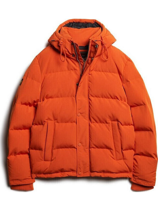 Everest Short Winter Jacket Puffer Orange