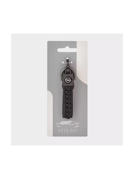 Opel Keychain Leather Black