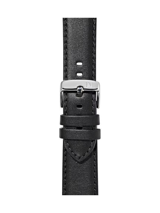 Morellato Croquet Leather Strap Black