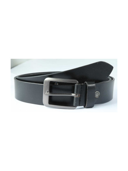 Leonardo Verrelli Men's Leather Belt Black