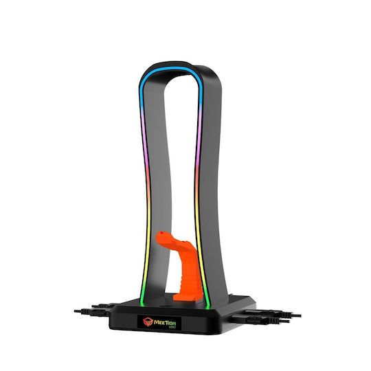 Meetion Tabletop Suport Căști cu Iluminare LED și Port USB Gri
