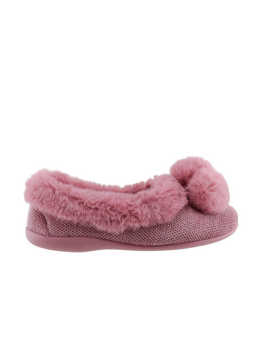 Geschlossene Damen Hausschuhe Rosa