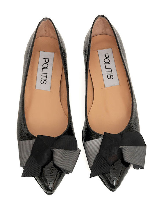 Anatomic Patent Leather Pointy Ballerinas Black