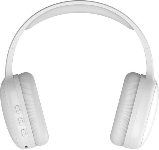 Lamtech LAM113027 Bluetooth Wireless Over Ear Headphones with 15 hours of Operation and Quick Charge White