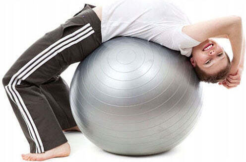 14172 Μπάλα Pilates 65cm σε Μπλε Χρώμα