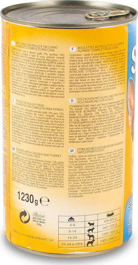 Simba Monge Wet Food Dogs in Cans with Turkey and Chicken 1230gr