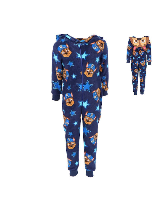 Nickelodeon Pijama întreagă pentru copii De iarnă Fleece Dark Blue