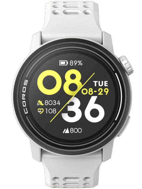 Coros Pace 3 Smartwatch με Παλμογράφο (Λευκό)