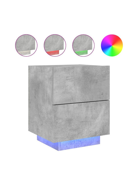 Nachttische Grey Concrete 2Stück 45x40x55cm