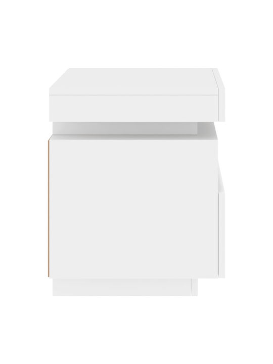 Wooden White Bedside Table 40x39x48.5cm