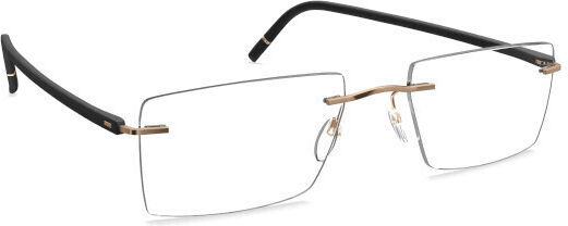 Silhouette Herren Metallisches Brillengestell aus Titanium Gold SILH5567/MB-7630-55/19/145