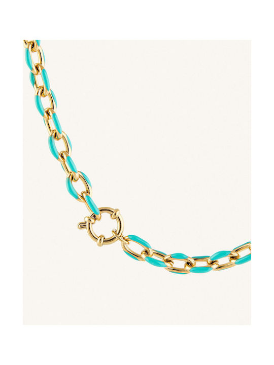 StanStefan Κολιέ Chain Hand from Steel Gold-plated Length 43cm