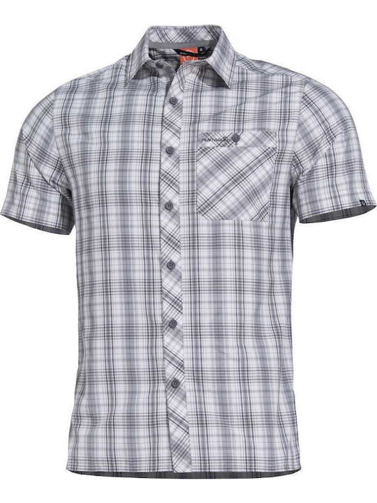 Scout Short-sleeved Shirt Checked Gray