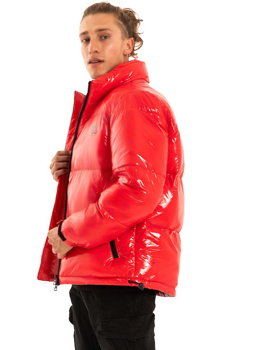 Geacă pentru bărbați de iarnă Puffer Impermeabil Roșu