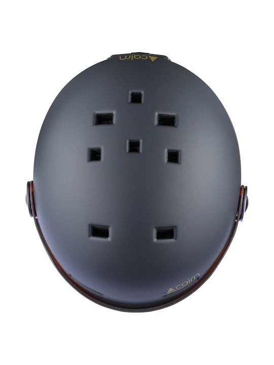 Cairn Visor Mat Ανδρικό Κράνος για Σκι & Snowboard σε Μαύρο Χρώμα