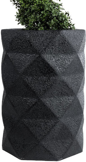 GloboStar Planter Polyester Black with Stand 40x40x90cm.