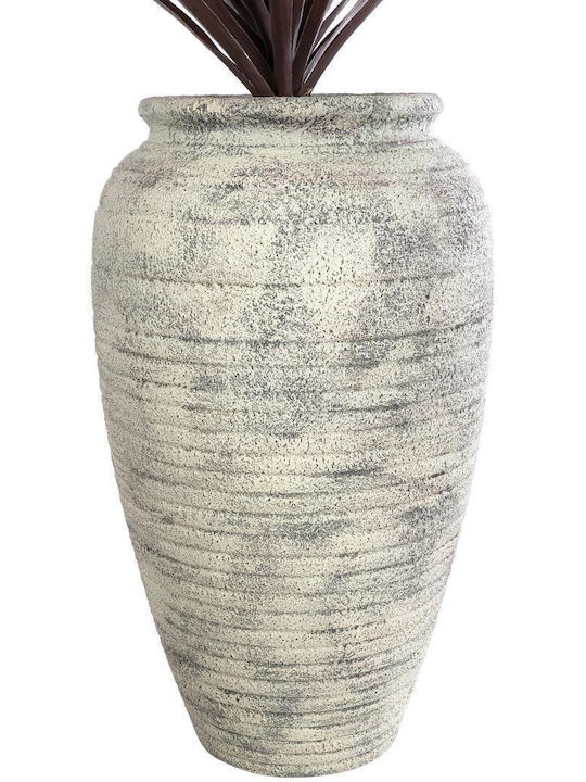 GloboStar Artificial Garden Irish Κασπώ Πολυεστερικό Λευκό με Βάση 55x55x90εκ.
