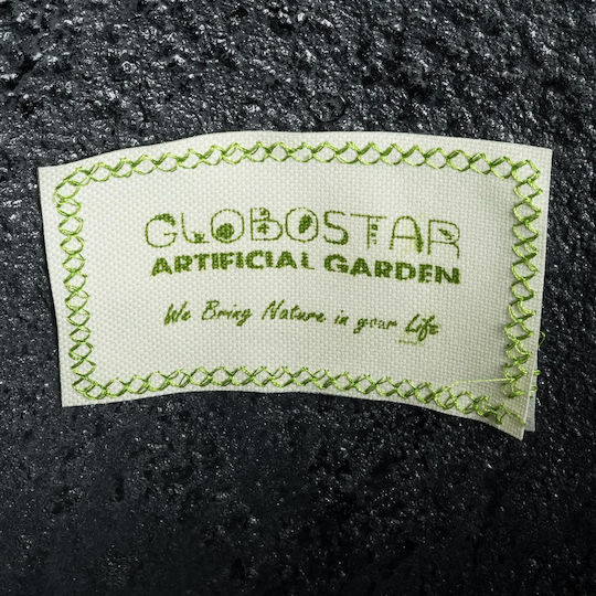 GloboStar Bologna Саксия Полиестер Черен Със стойка 45x45x90εκ.