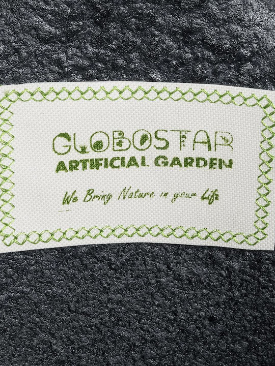 GloboStar Monreale Übertopf Polyester Schwarz mit Gestell 50x50x110εκ.