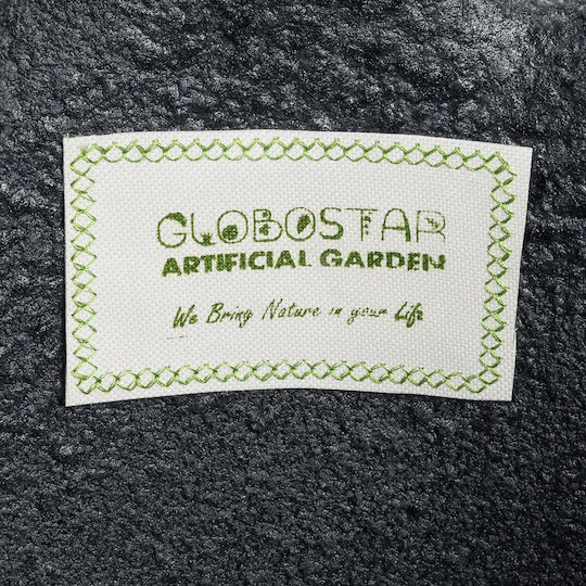 GloboStar Monreale Ghiveci Poliester Negru cu suport 50x50x110εκ.