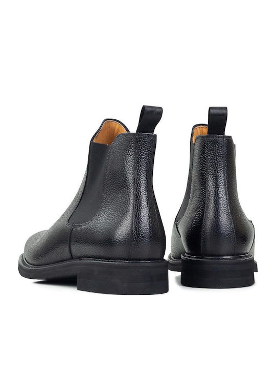 Leder Schwarz Chelsea Stiefeletten